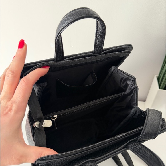 black textured leather backpack Sloan - Slim Design - Built-In Sleeve Fits 13 To 15" Laptop - Onyx from commute to weekend plans Regal Crocodile Texture Leather Backpack,